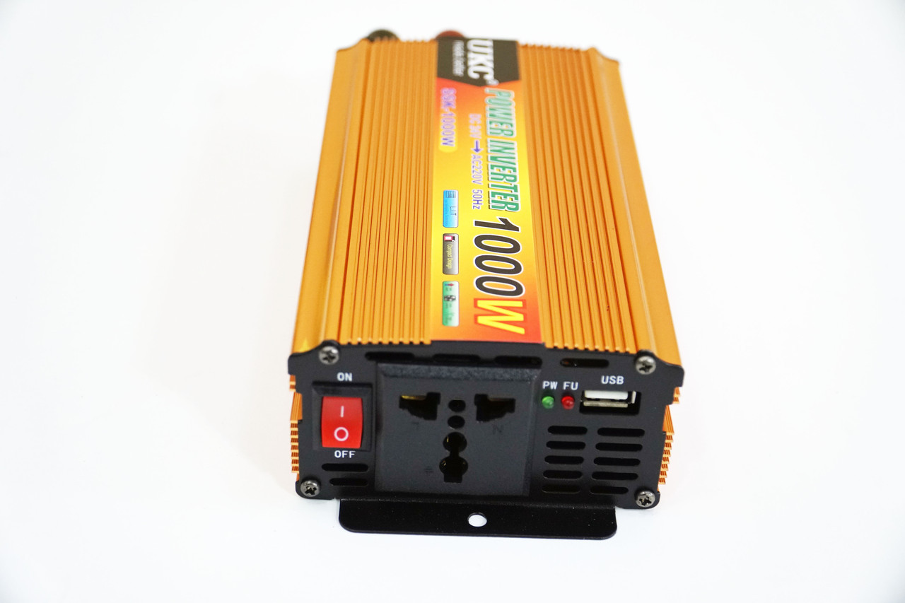 Инвертор UKC 1000W 24V Преобразователь тока AC/DC Gold - фото 4 - id-p108928878