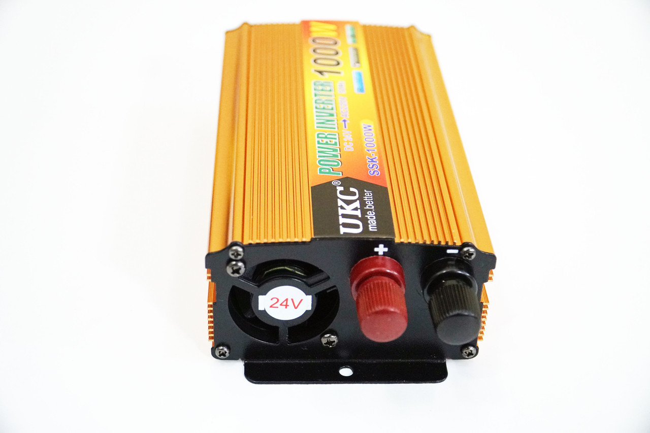 Инвертор UKC 1000W 24V Преобразователь тока AC/DC Gold - фото 5 - id-p108928878