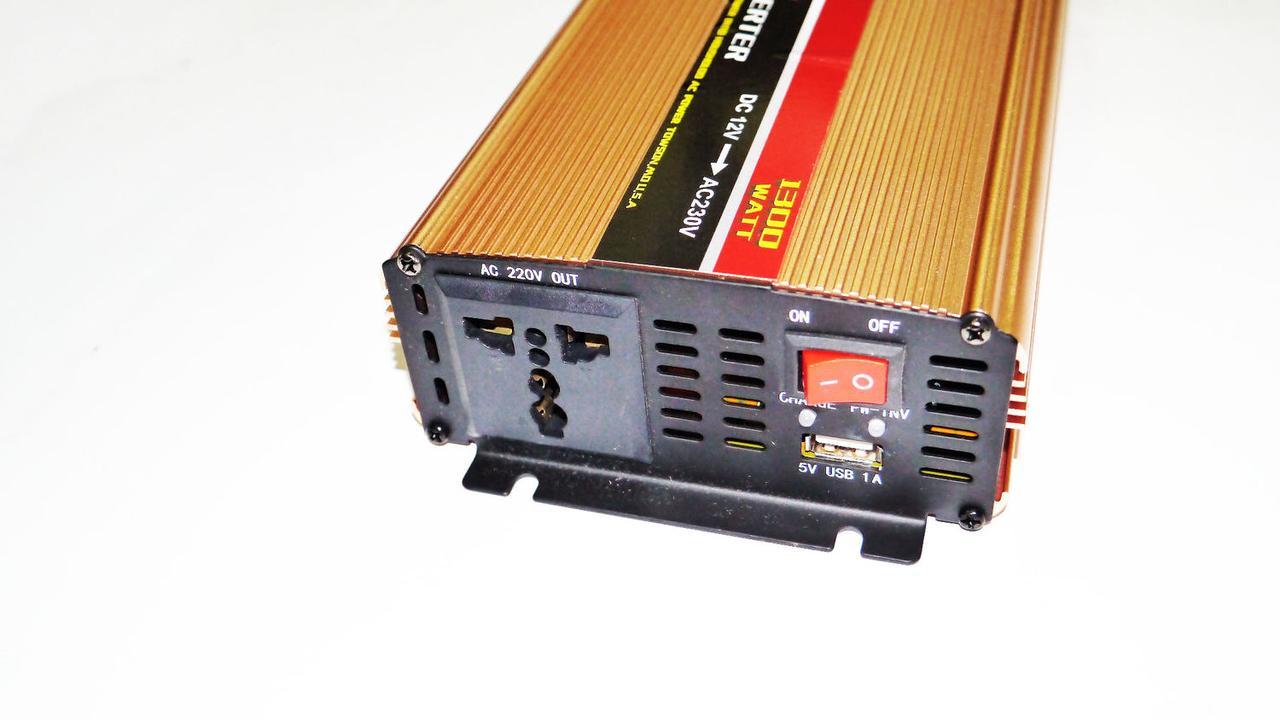 Инвертор Powerone 1300W с Зарядкой 12V 220V - фото 4 - id-p108928903