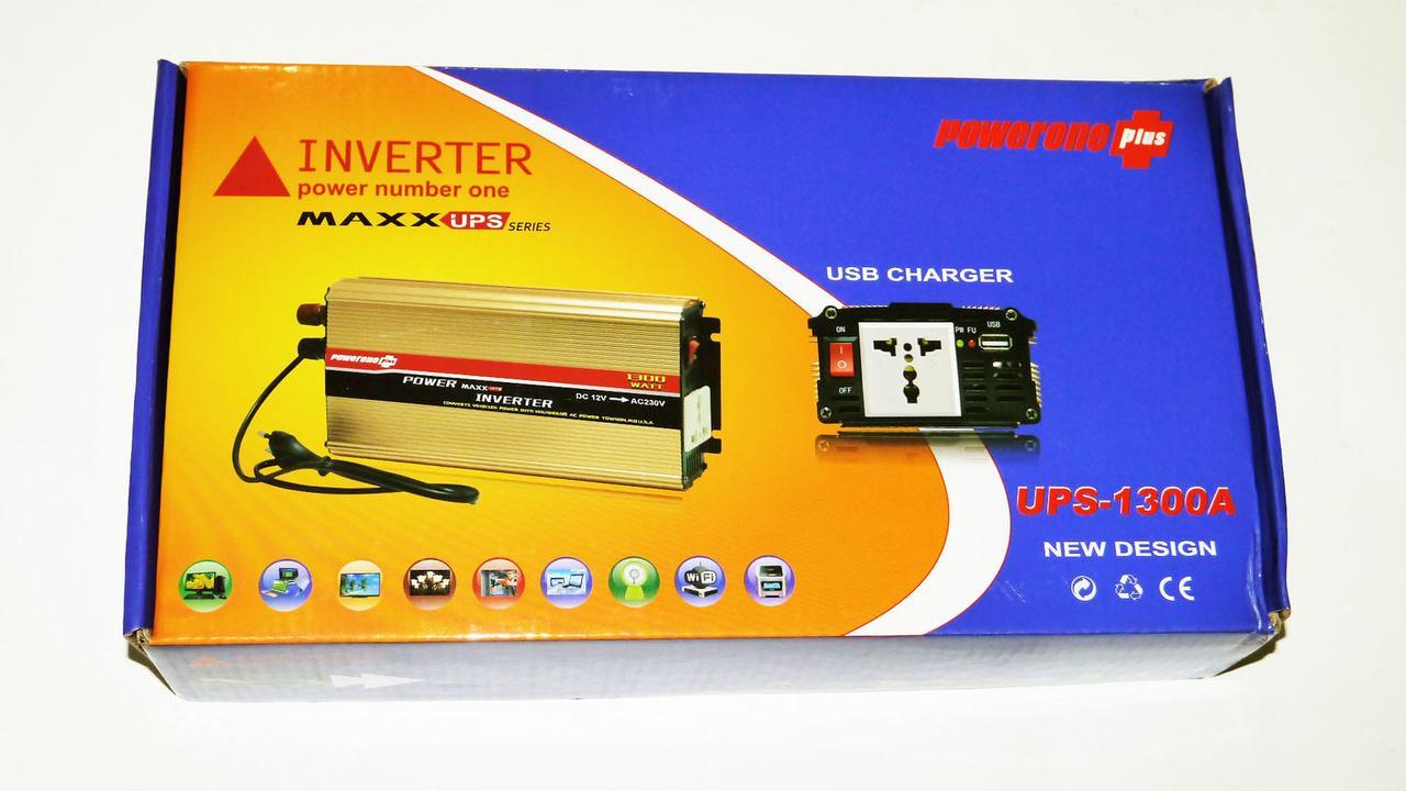Инвертор Powerone 1300W с Зарядкой 12V 220V - фото 5 - id-p108928903