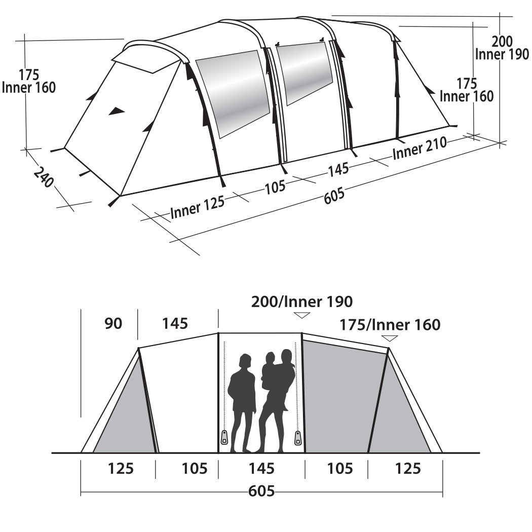 Палатка Easy Camp Huntsville Twin 600 Red (120343) - фото 2 - id-p108929866