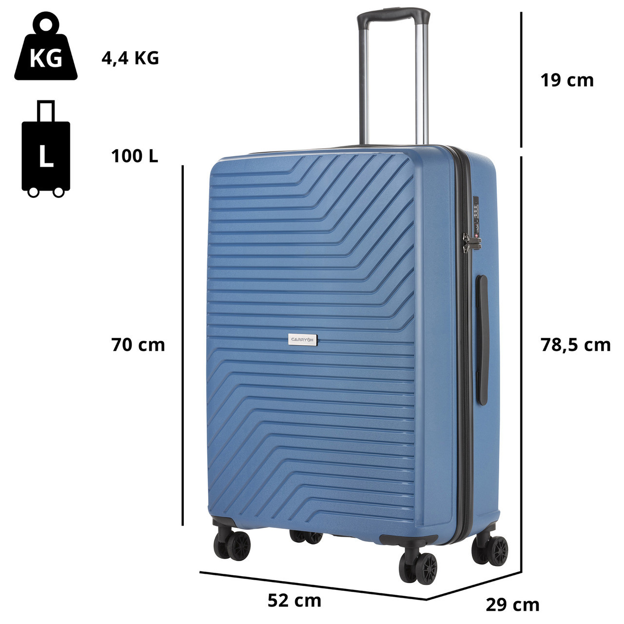 Чемодан CarryOn Transport (L) Blue Jeans (502409) - фото 4 - id-p108929954