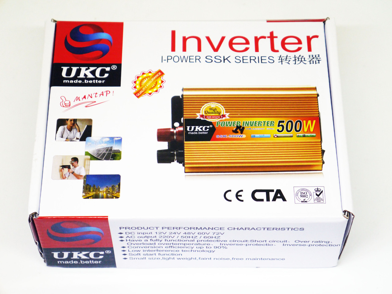 Инвертор UKC 500W 24V Преобразователь тока AC/DC Gold - фото 6 - id-p108928071