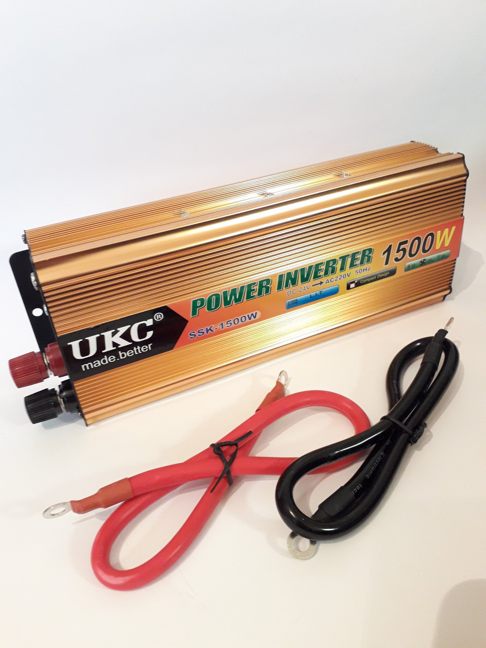 Инвертор UKC 1500W 24V Преобразователь тока AC/DC Gold - фото 2 - id-p108928072