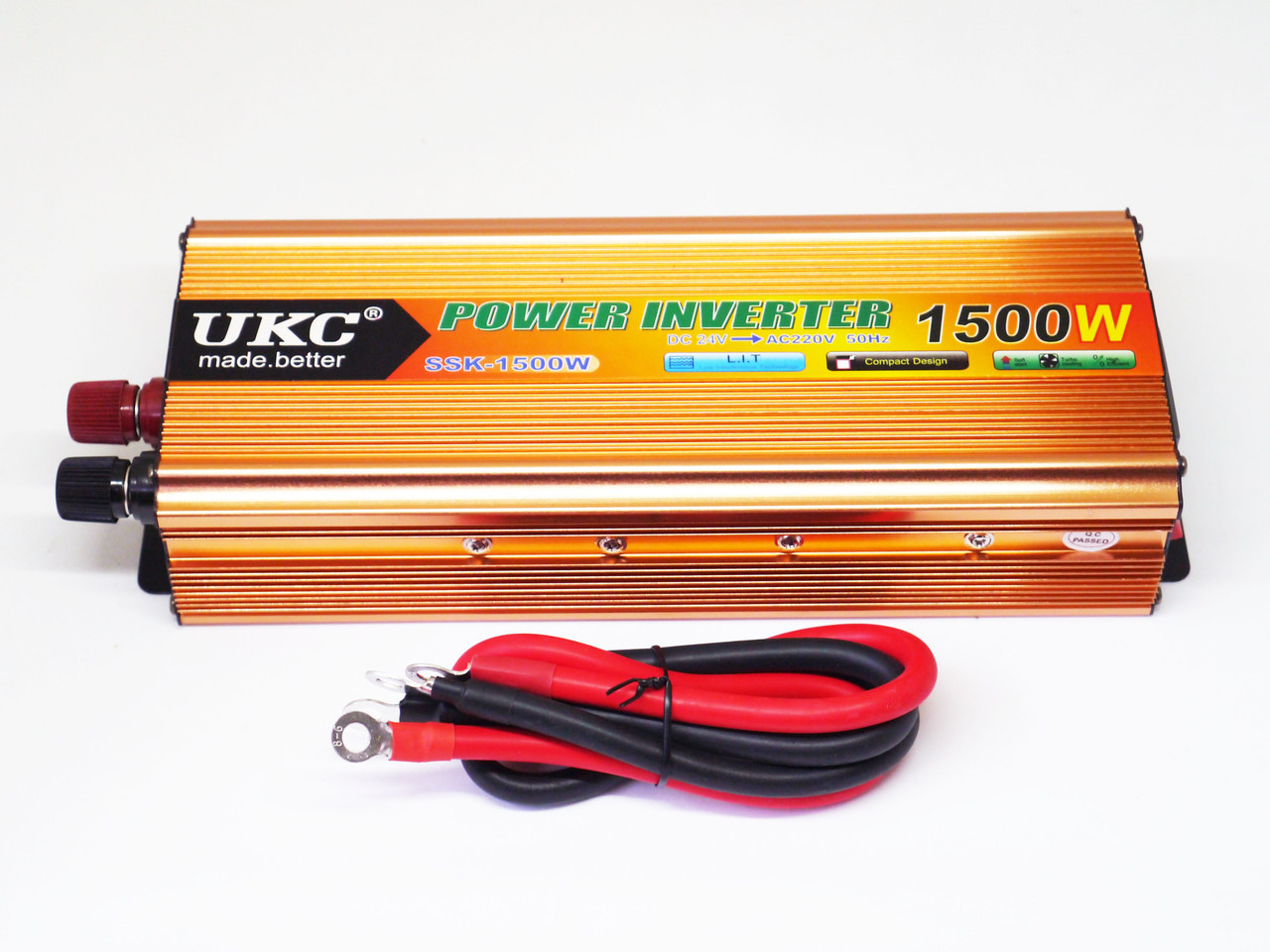 Инвертор UKC 1500W 24V Преобразователь тока AC/DC Gold - фото 8 - id-p108928072