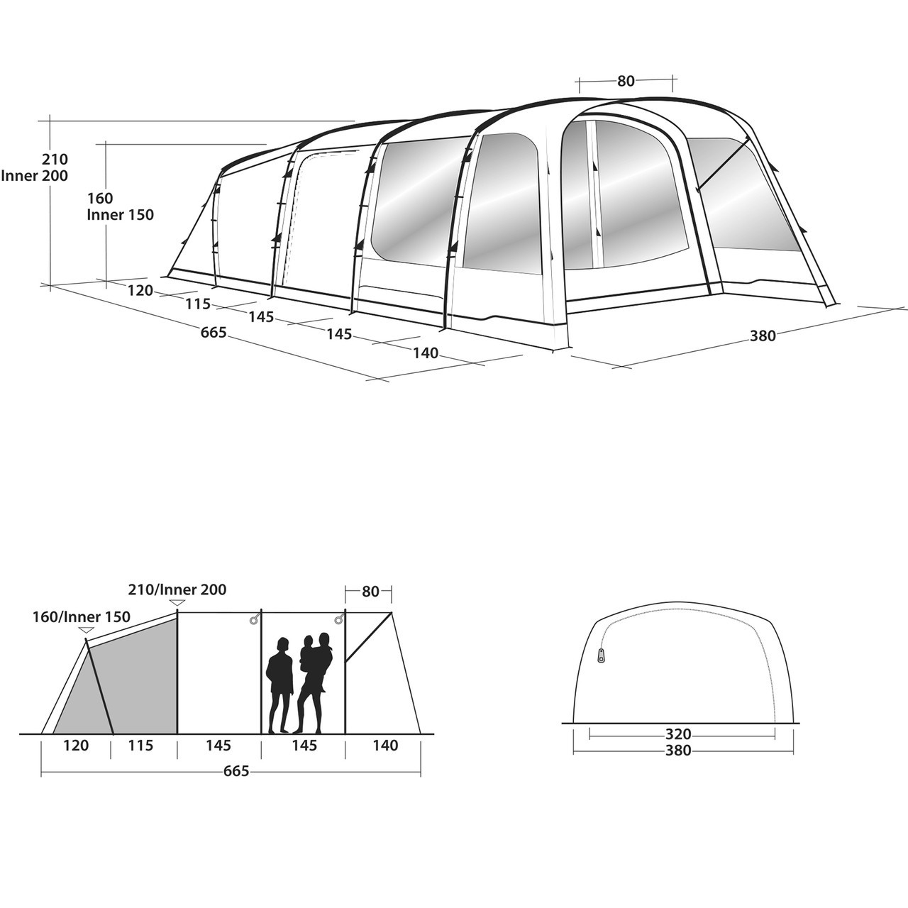 Палатка Outwell Greenwood 6 Green (111213) - фото 2 - id-p108931988