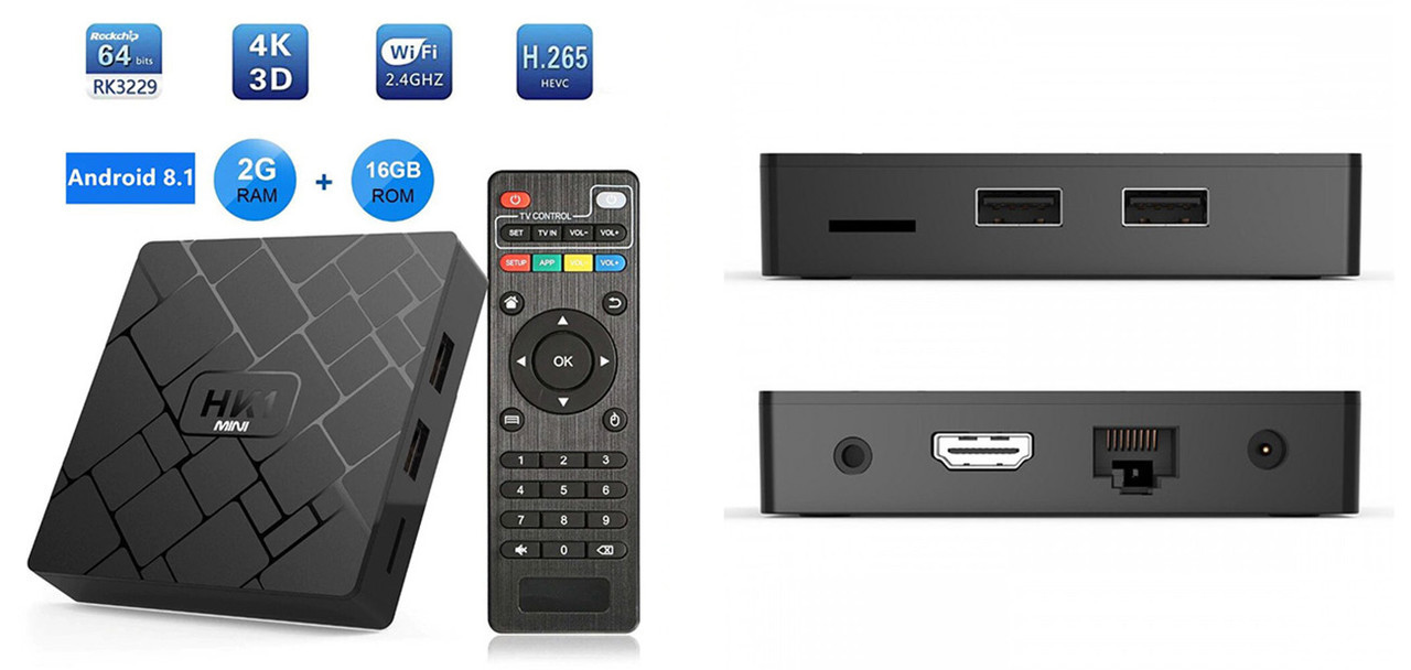 TV Box HK1 Mini 2Gb/16GB Android Смарт приставка - фото 5 - id-p108928092