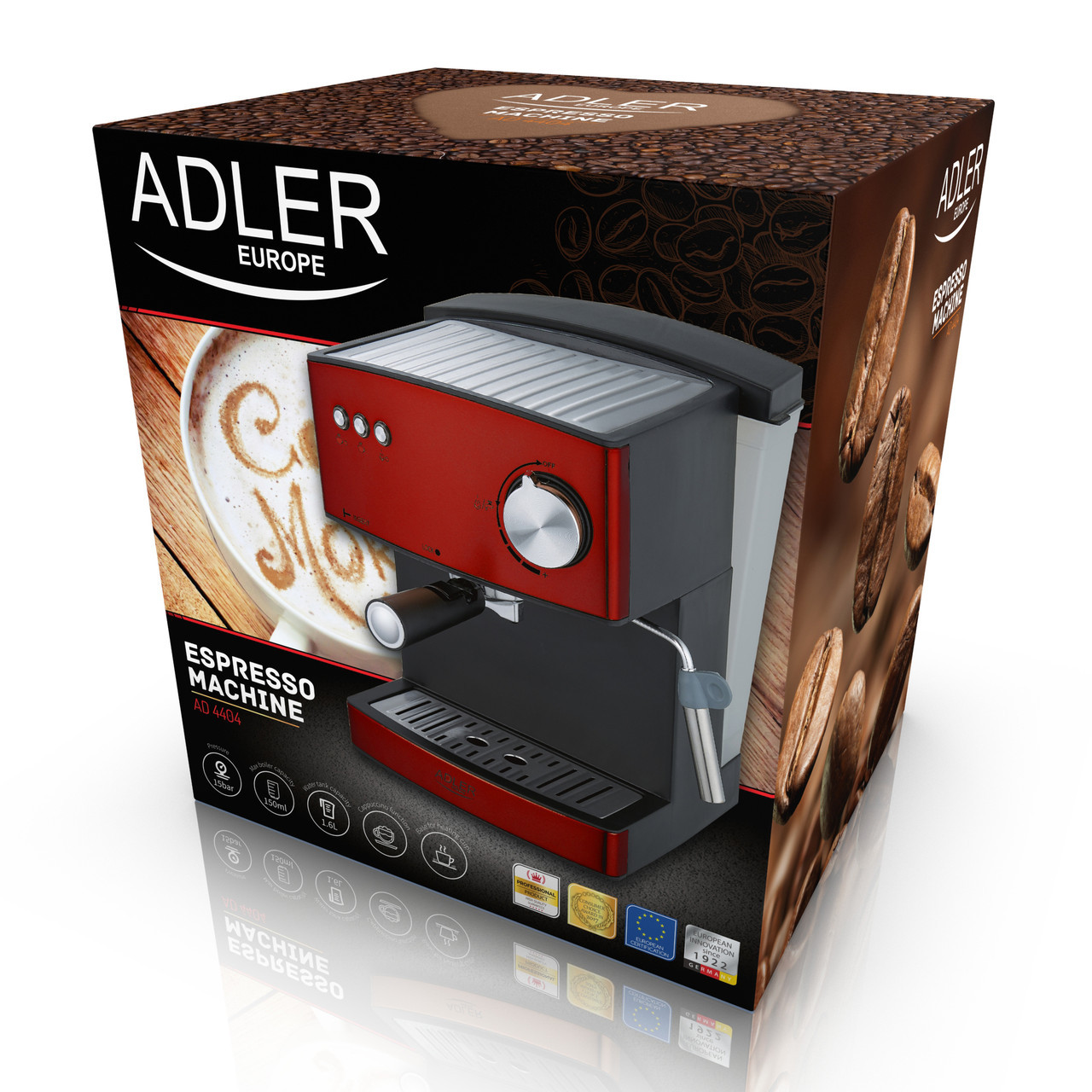 Кофеварка компрессионная Adler AD 4404 red 15 Bar Польша - фото 5 - id-p108929083