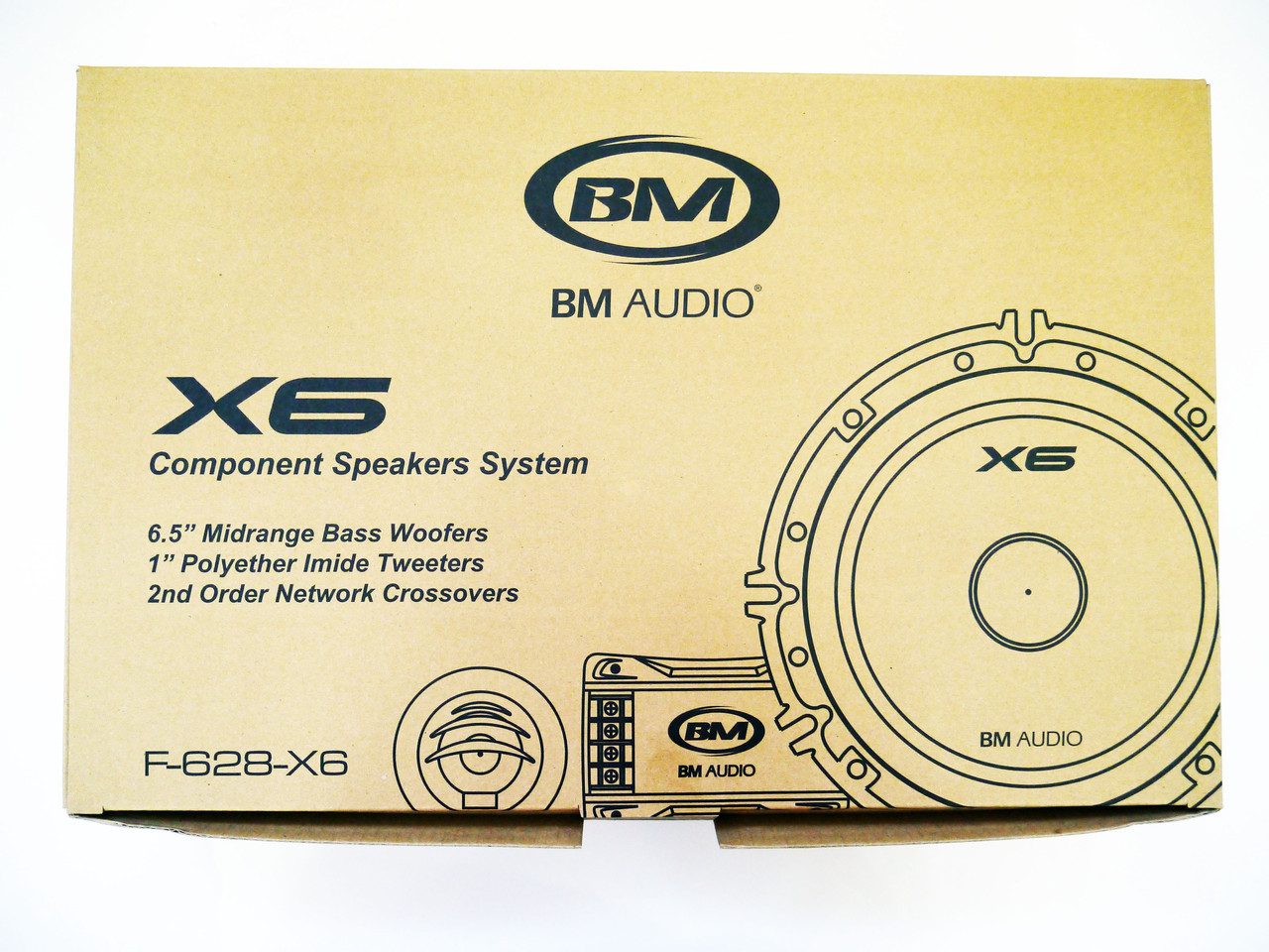 Автомобильные динамики BM Audio F-628-X6 (250W) 16 см.2х полосные компонентные - фото 5 - id-p108928150