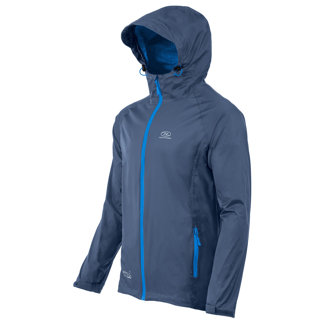 Ветровка мужская Highlander Stow & Go Pack Away Rain Jacket 6000 mm Navy L (JAC077-NB-L) - фото 2 - id-p108932194