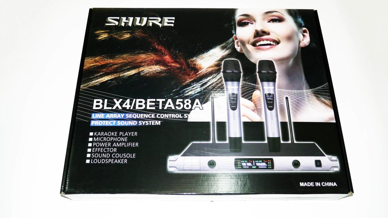 Радиосистема Shure BLX4/BETA58A UHF база 2 радиомикрофона - фото 4 - id-p108929227