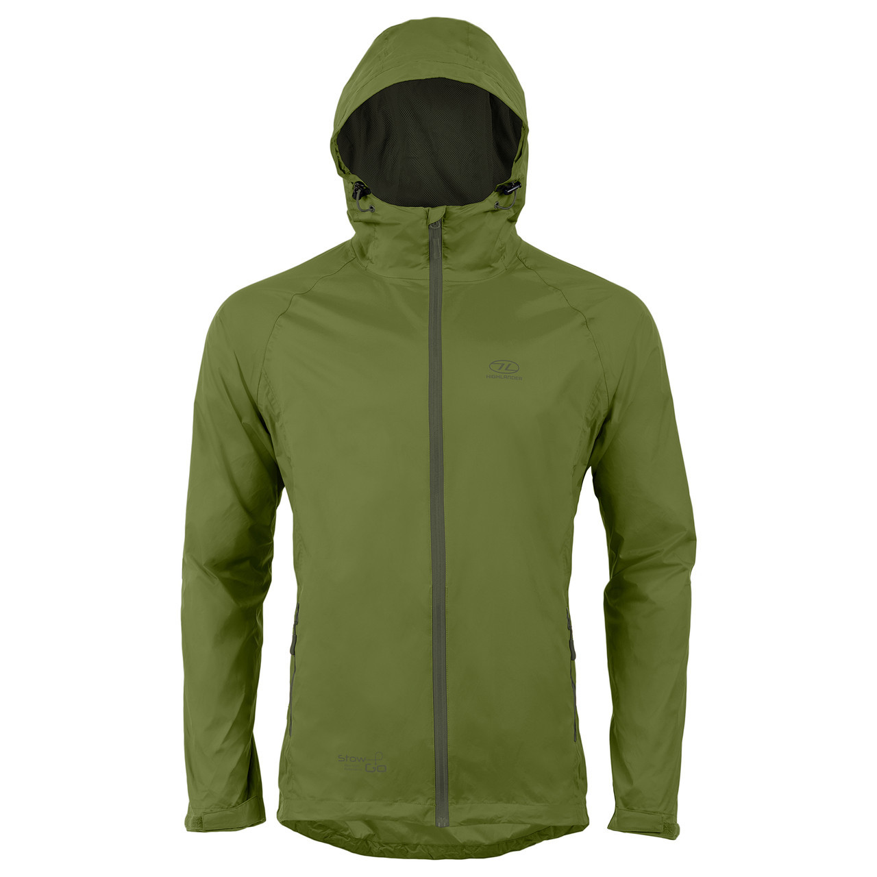 Ветровка мужская Highlander Stow & Go Pack Away Rain Jacket 6000 mm Olive L (JAC077-OG-L) - фото 1 - id-p108932198