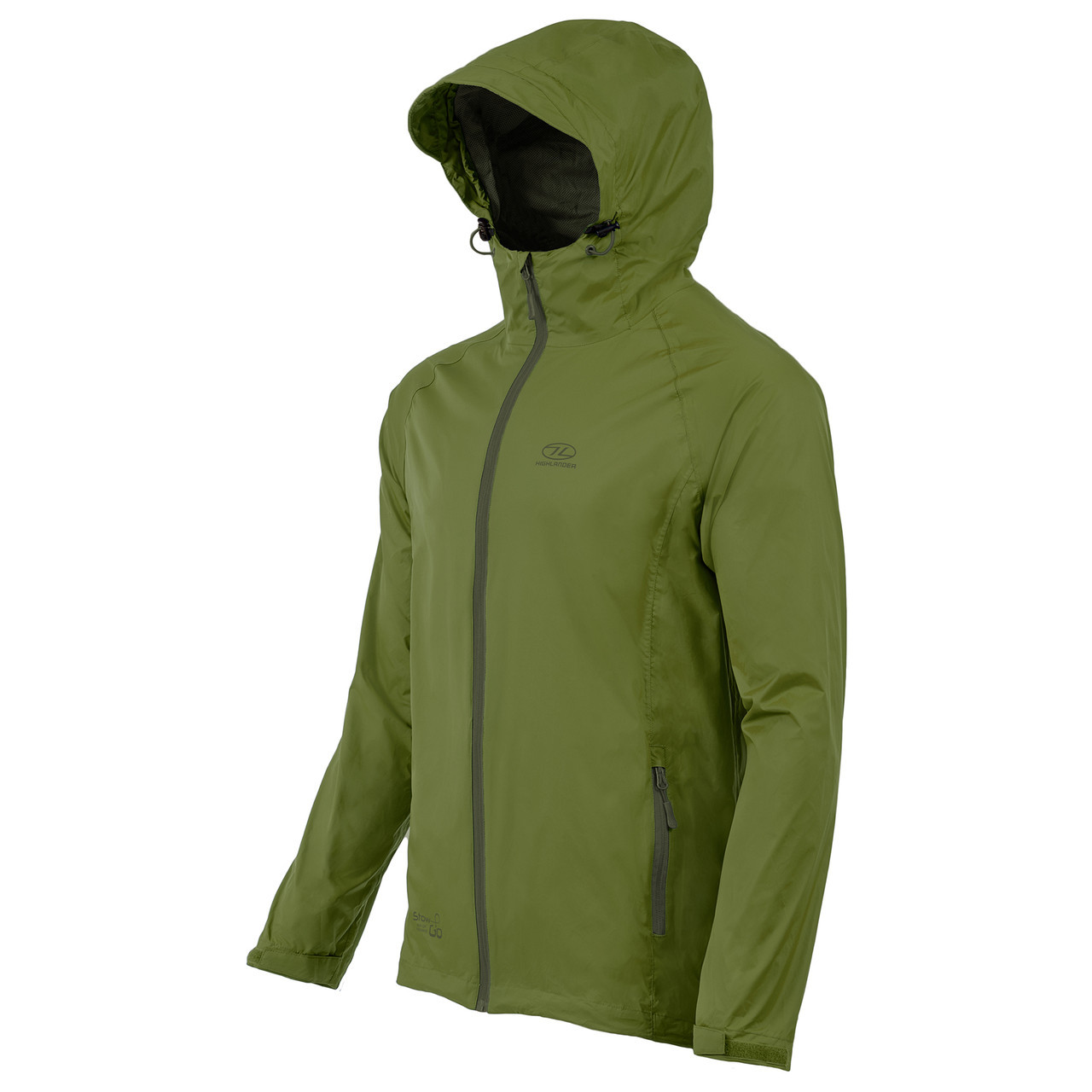 Ветровка мужская Highlander Stow & Go Pack Away Rain Jacket 6000 mm Olive M (JAC077-OG-M) - фото 2 - id-p108932199