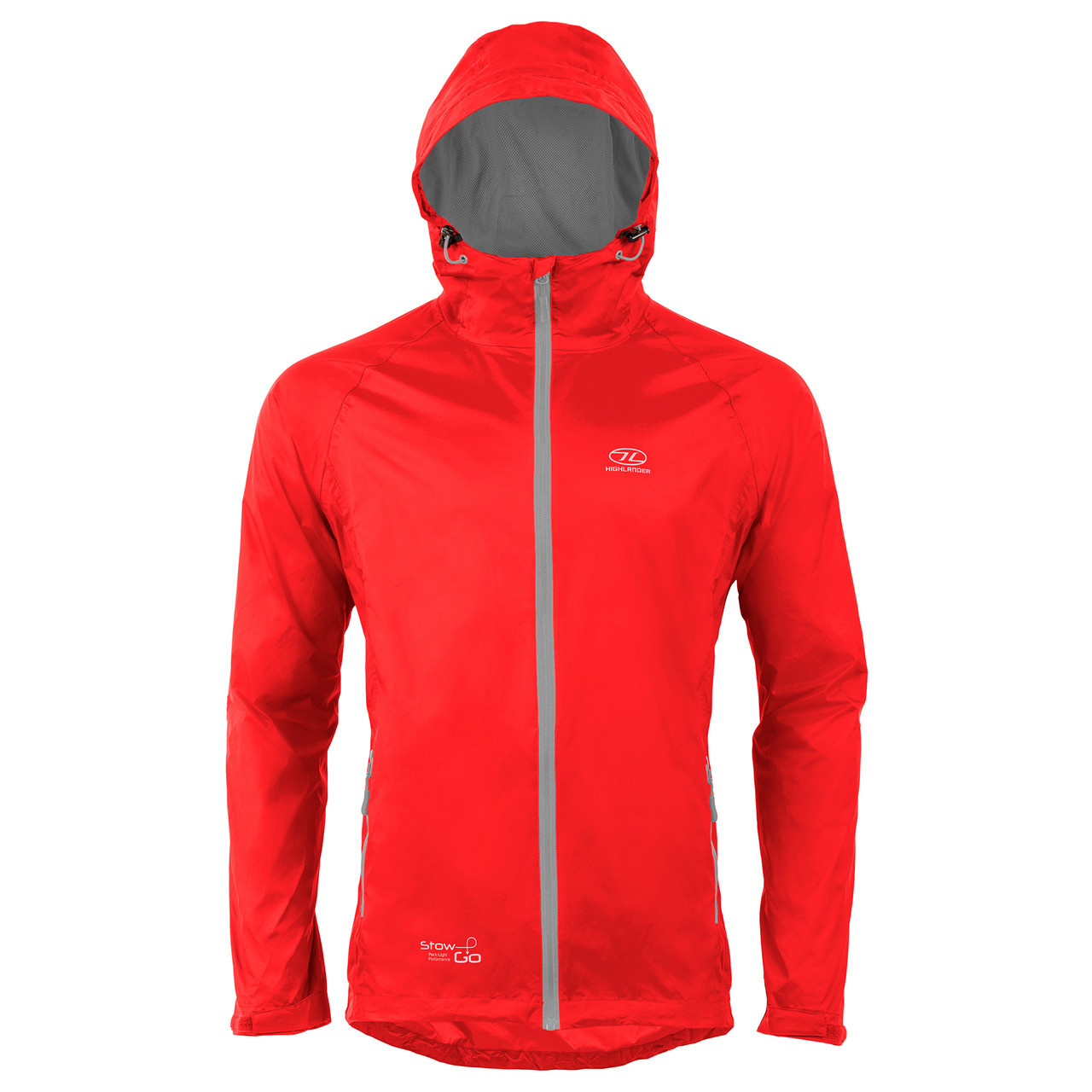 Ветровка мужская Highlander Stow & Go Pack Away Rain Jacket 6000 mm Red M (JAC077-RD-M) - фото 1 - id-p108932203