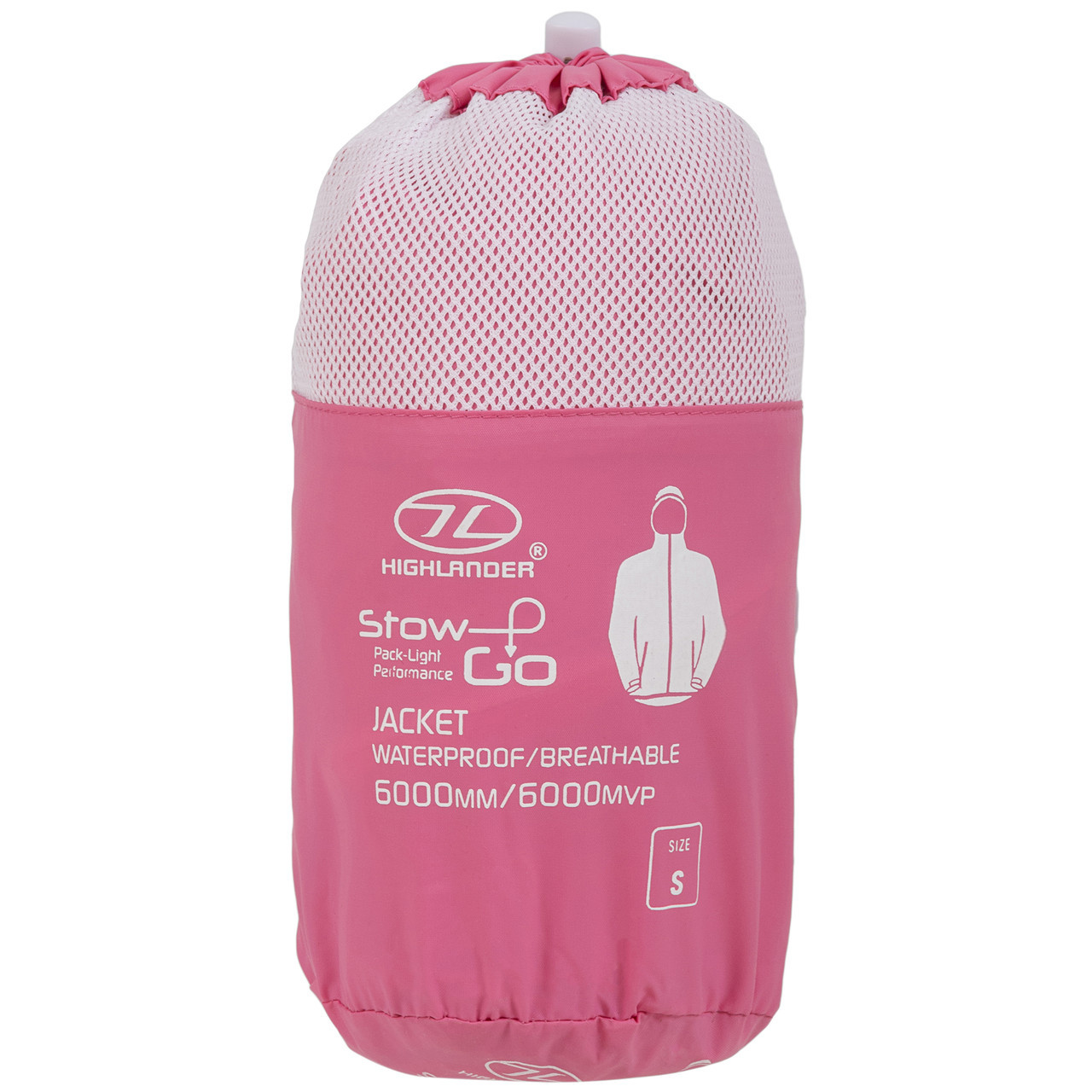 Ветровка женская Highlander Stow & Go Pack Away Rain Jacket 6000 mm Pink M (JAC077L-PK-M) - фото 8 - id-p108932211