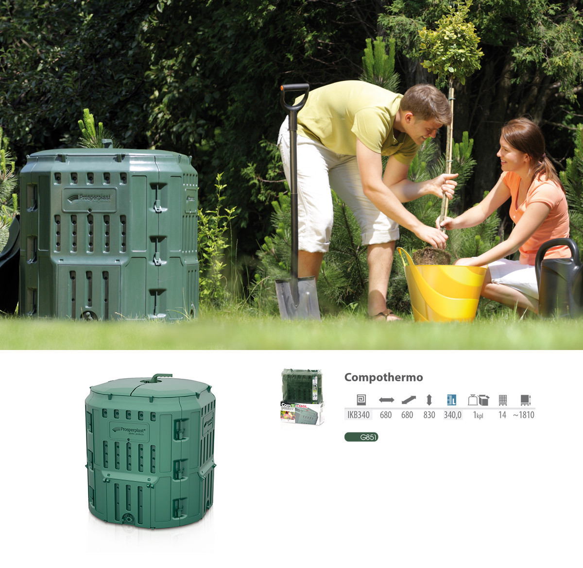 Компостер COMPOTHERMO - FOREST GREEN IKB340-G851 - фото 1 - id-p108929280