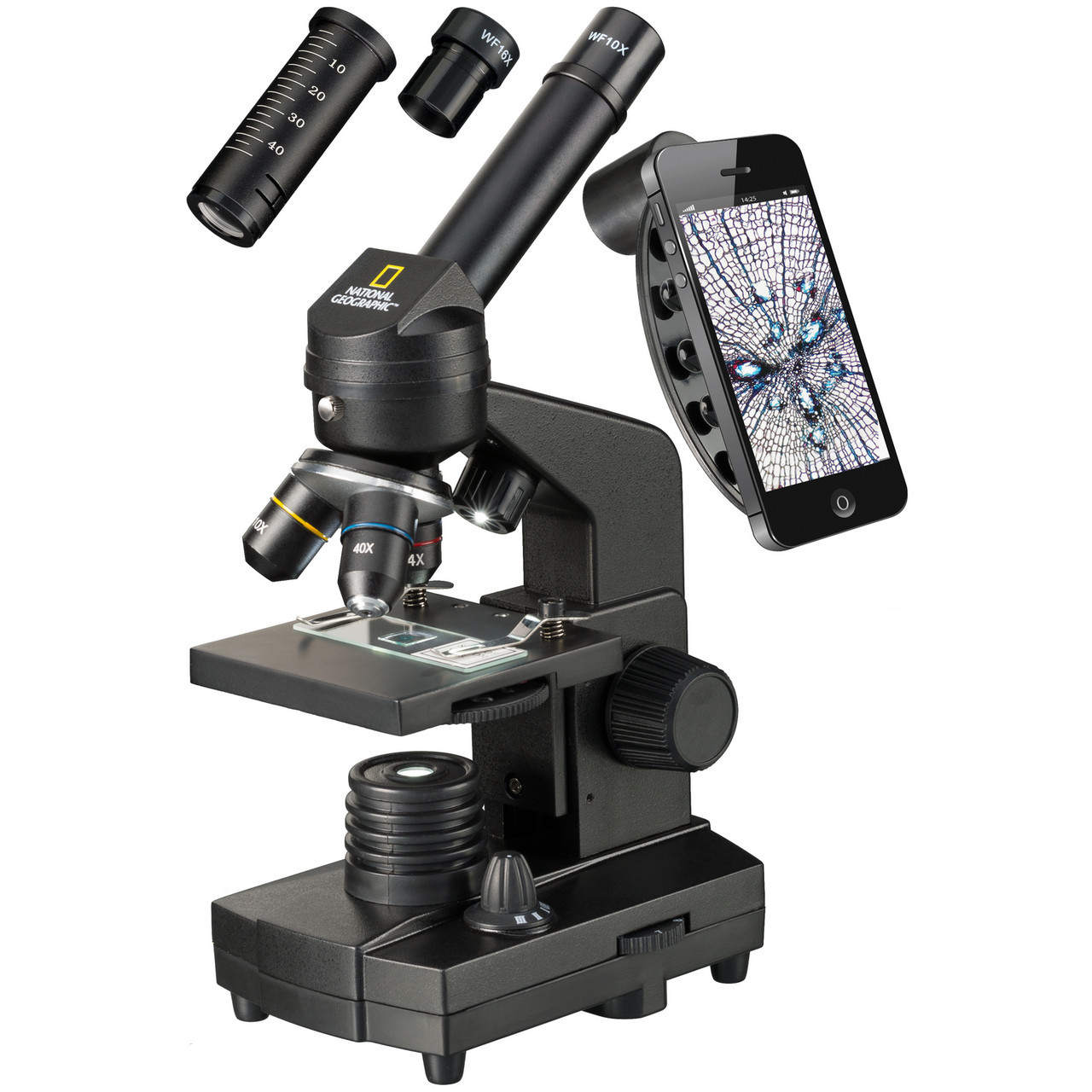 Микроскоп National Geographic 40x-1280x с адаптером для смартфона (9039001) - фото 1 - id-p108930291