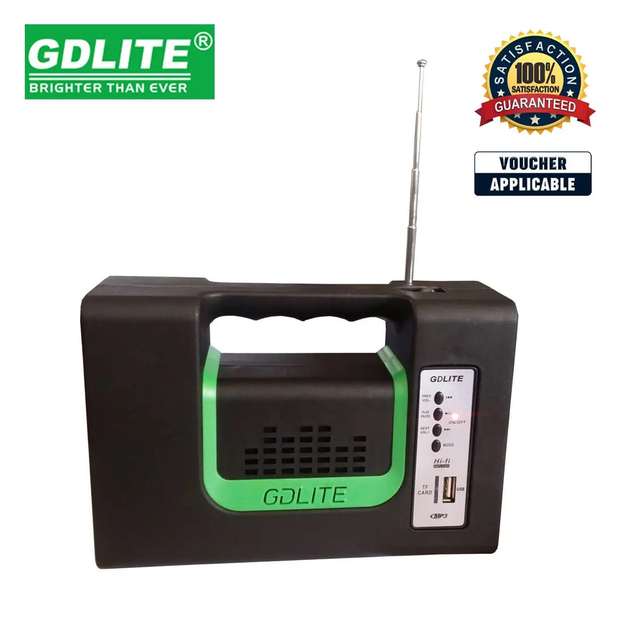 Портативная солнечная автономная система Solar GDLite GD10 + FM радио + Bluetooth - фото 2 - id-p108933338