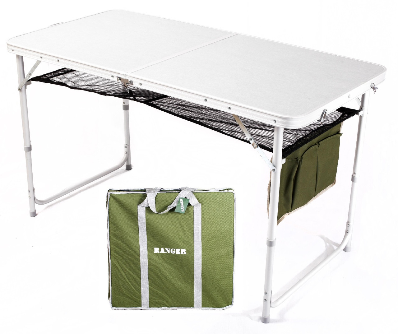 Туристический стол складной с полкой и боковыми карманами Ranger TA 21407 (Арт RA 1101) - фото 1 - id-p108929375