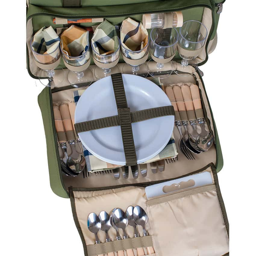Термосумка с Набором пластиковой посуды для пикника на 6 персон Ranger НВ6-520 Rhamper Lux (Арт RA 9902) - фото 4 - id-p108929382