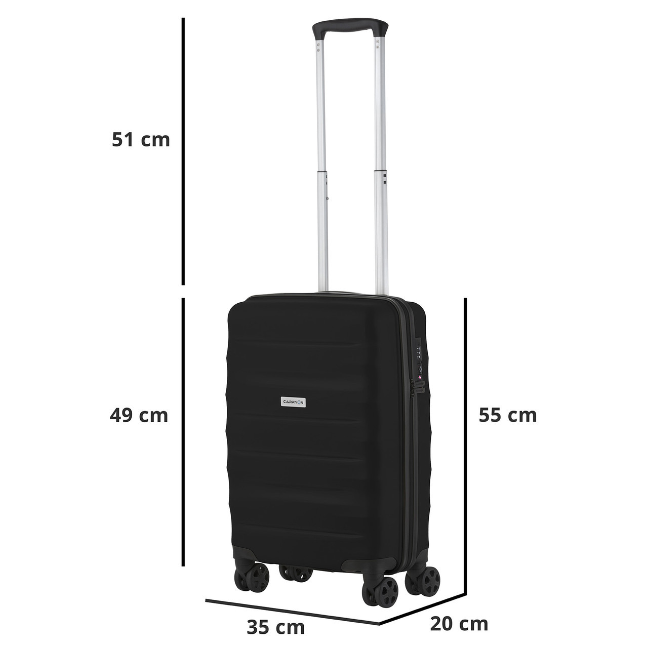 Чемодан CarryOn Porter (S) Black (502443) - фото 5 - id-p108932336