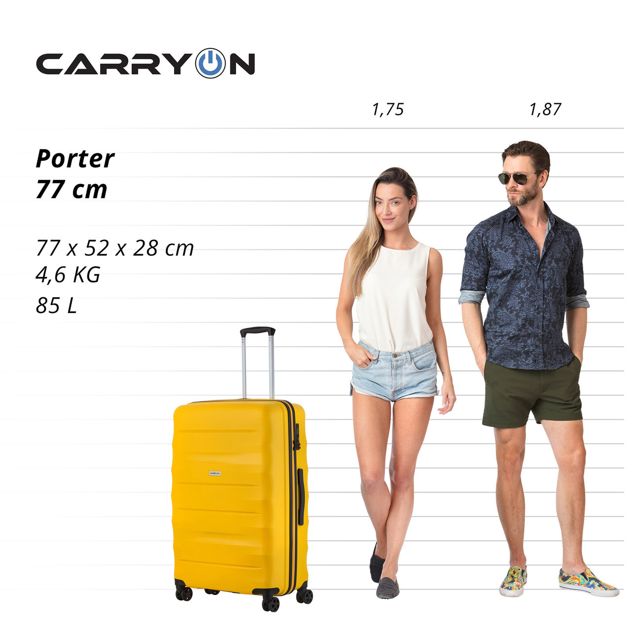 Чемодан CarryOn Porter (L) Yellow (502458) - фото 6 - id-p108932344