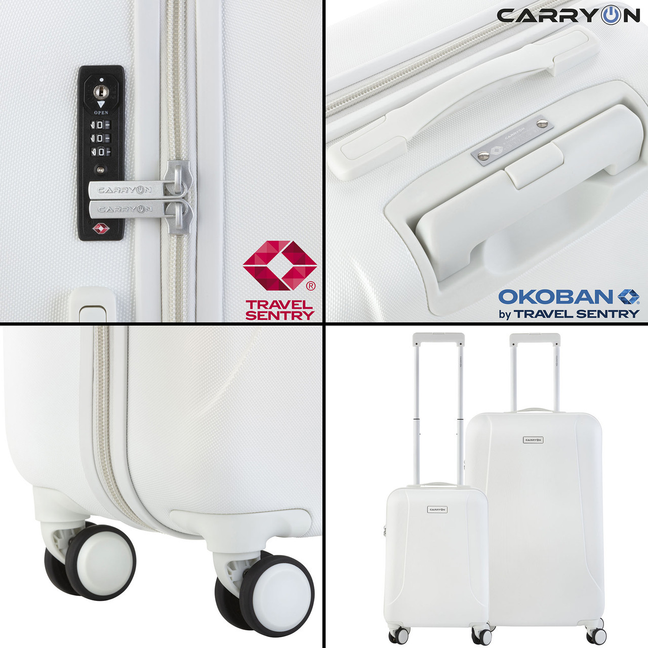 Чемодан CarryOn Skyhopper (S) White (502422) - фото 6 - id-p108932347