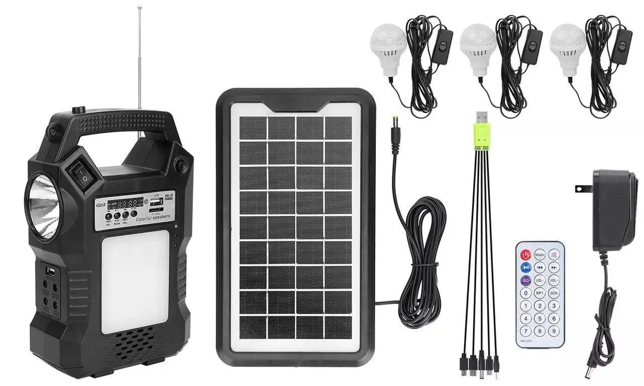 Портативная солнечная автономная система Solar GDPlus GD-8060 + FM радио + Bluetooth - фото 2 - id-p108933435