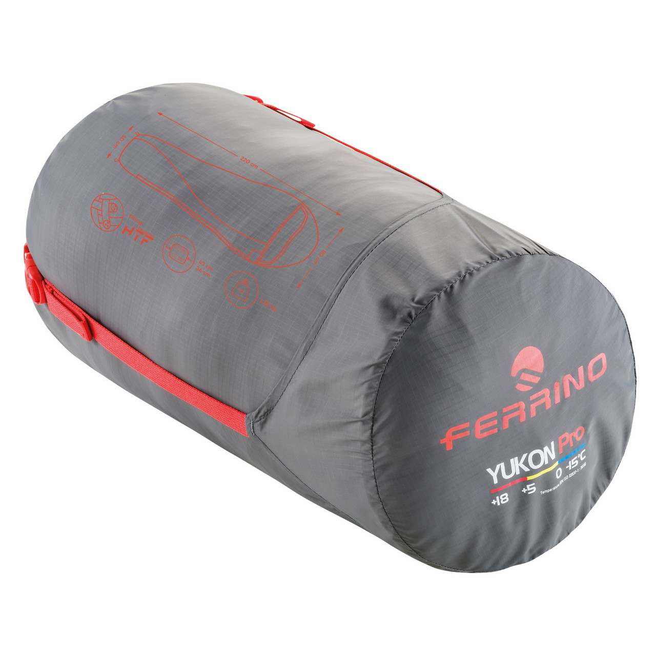 Спальный мешок Ferrino Yukon Pro SQ/+3°C Scarlet Red/Grey Left (86360IAA) - фото 4 - id-p108930486