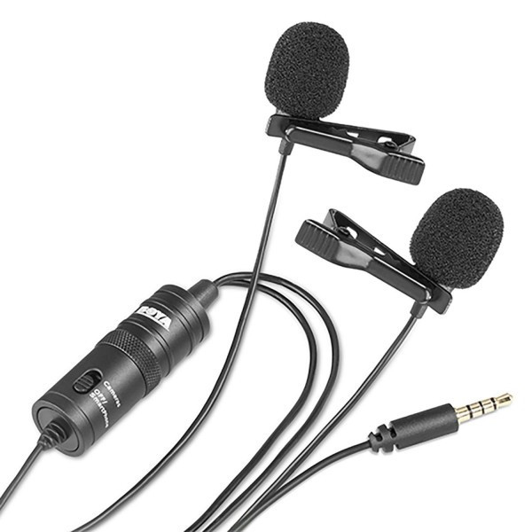 Микрофон на две петлички BY-M1DM для телефона камеры - фото 1 - id-p108932477