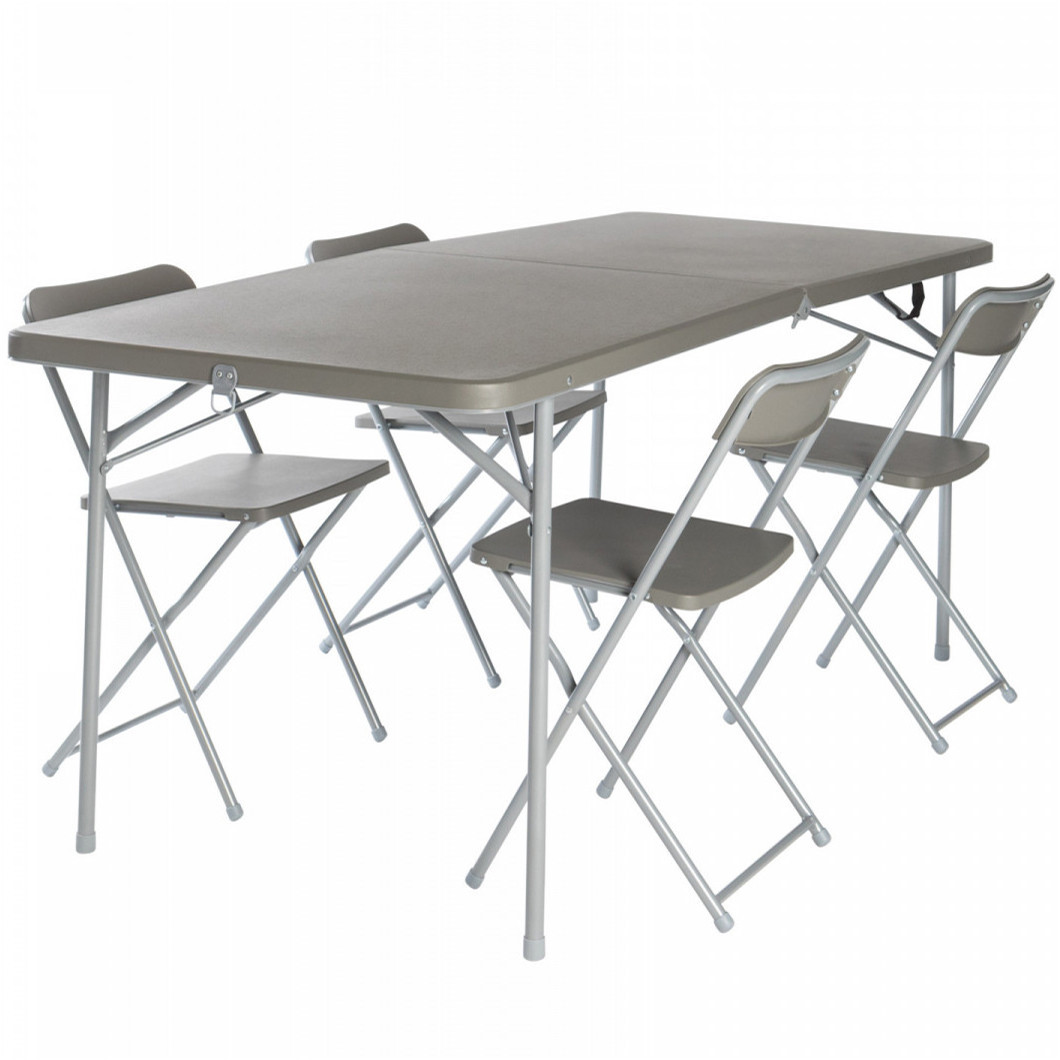 Стол со стульями Vango Orchard XL 182 Table and Chair Set Grey (TBNORCHARG10TET) - фото 1 - id-p108930597