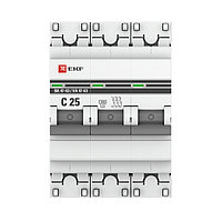 Автоматический выключатель 3P (C) 4,5kA ВА 47-63 EKF PROxima