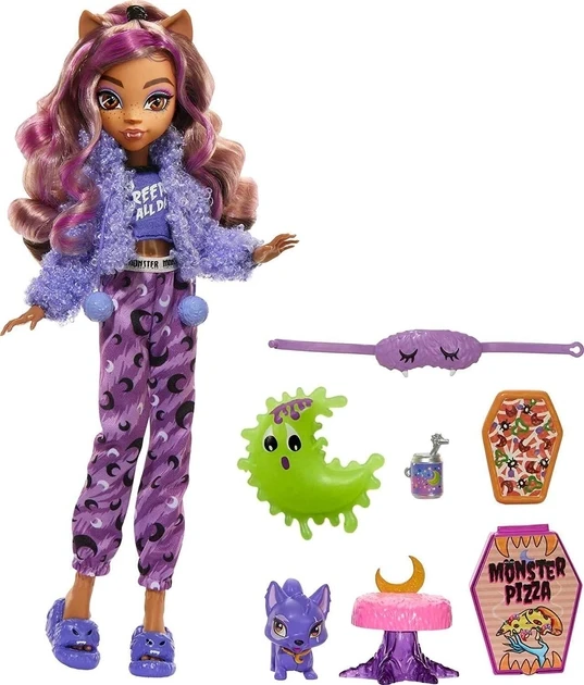 Monster High Кукла Клодин Вульф Пижамная вечеринка с питомцем - фото 3 - id-p108940176