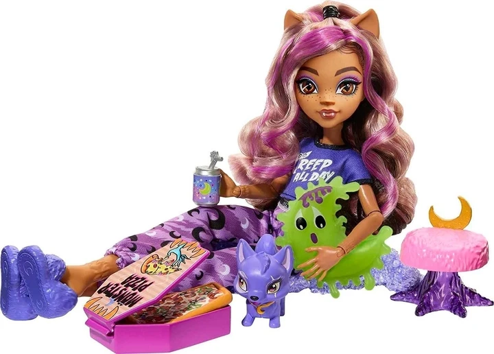 Monster High Кукла Клодин Вульф Пижамная вечеринка с питомцем - фото 2 - id-p108940176