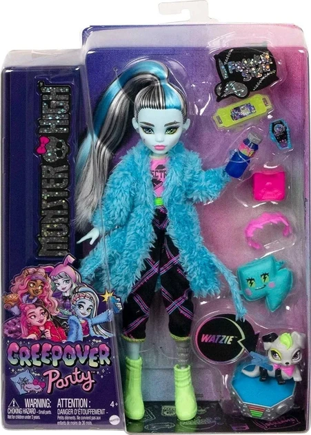 Monster High Кукла Фрэнки Штейн Пижамная вечеринка с питомцем - фото 5 - id-p108940178