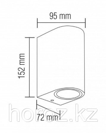 Светильник фасадный двусторонний 2 х GU10 мм, 95 x 72x 152 мм, IP65, 220 В, Черный - фото 2 - id-p61335899