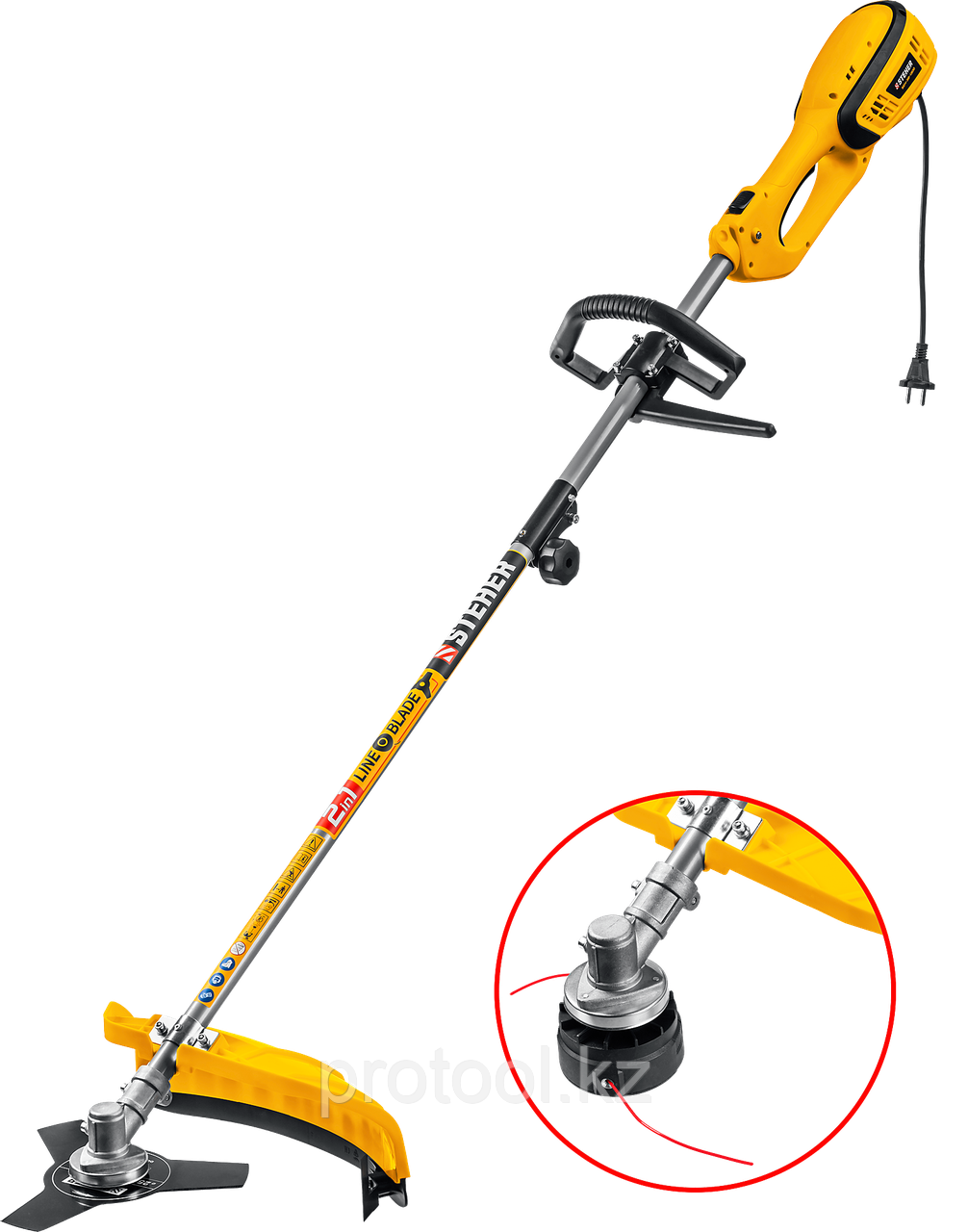 Купить STEHER 1300 Вт коса сетевая, ш/с 38/25 см в Алматы: Низкая цена ...