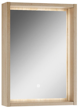 Шкаф-зеркало Nice 50 см с подсветкой и сенсорным выключателем. Домино, фото 2