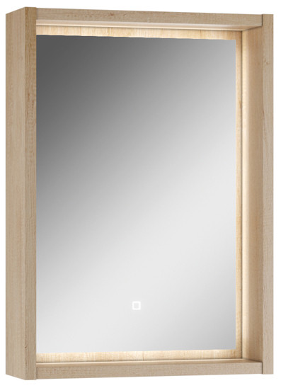 Шкаф-зеркало Nice 50 см с подсветкой и сенсорным выключателем. Домино - фото 1 - id-p108945758