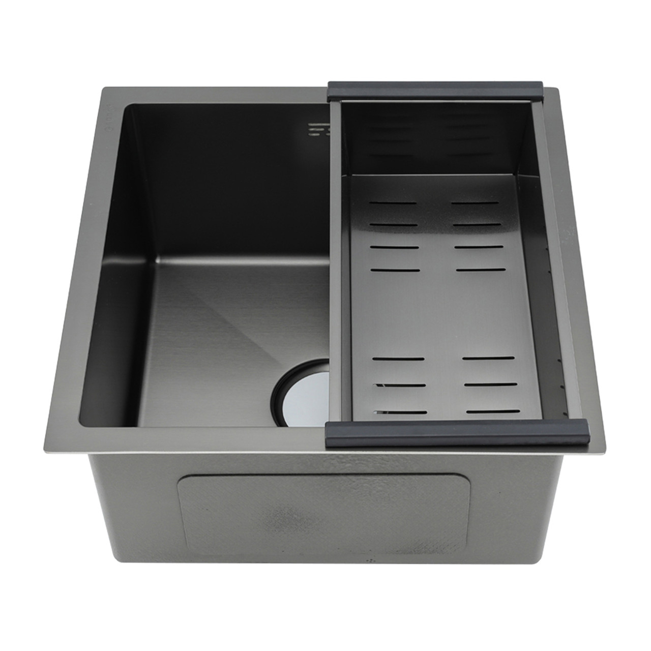 Кухонная мойка с коландером и сливной арматурой Gappo черный GS4444-6 ...