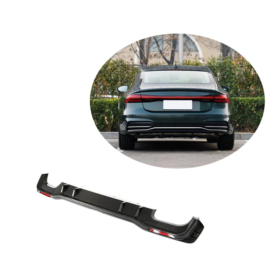 Карбоновый диффузор заднего бампера для Audi RS7 2019-2020