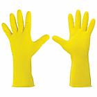 Перчатки желтые, латексные ЛАЙМА, с х/б напылением, размер М, 1 пара, фото 2