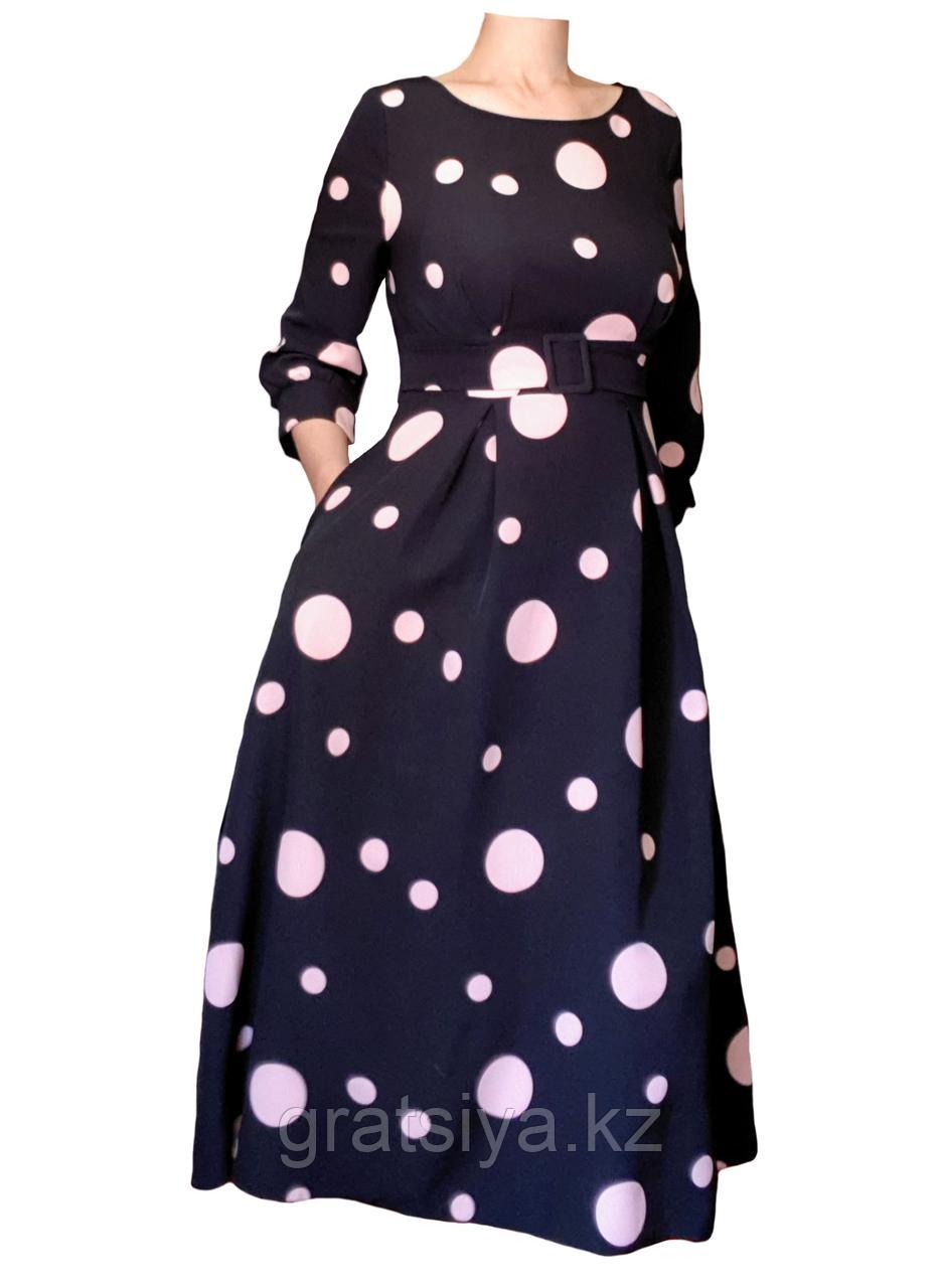 Нарядное Платье с Отрезной Талией и Рукавами Три Четверти Макси - фото 4 - id-p96559845