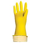 Перчатки желтые, латексные, плотные, ЛАЙМА, с х/б напылением, размер L, 1 пара, фото 3