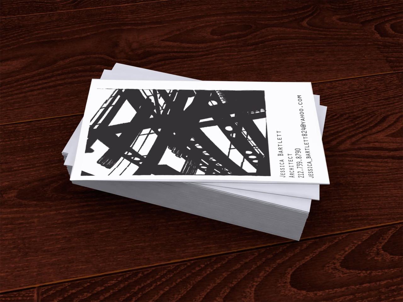Черно-белые визитки 50*90 мм - фото 2 - id-p108959325