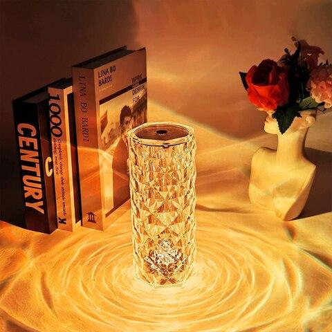 Светильник-ночник декоративный «Crystal Rose Diamond» с пультом ДУ и сенсорным управлением {16 цветов, 3 - фото 6 - id-p108960541