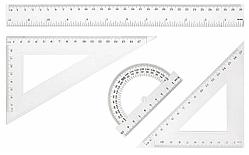 Набор линеек пластик 4 предмета 30см MARGO