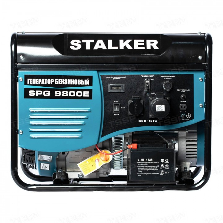 Бензиновый генератор Stalker SPG 9800E (N) 31537 (7.5 кВт, 220 В, ручной/электро, бак 25 л)