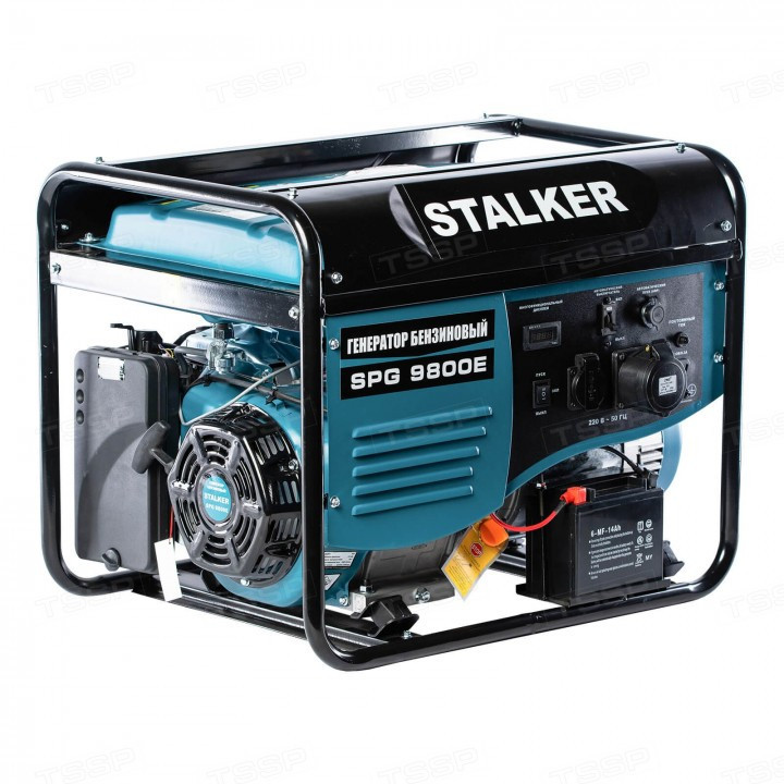 Бензиновый генератор Stalker SPG 9800E (N) 31537 (7.5 кВт, 220 В, ручной/электро, бак 25 л) - фото 2 - id-p108961750