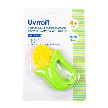 Погремушка с прорезывателем Овощи Uviton (1 шт), пластик и силикон BPA-free, фото 1